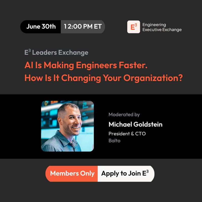 Cover Image for E³ Leaders Exchange: How Is AI Changing Your Organization?
