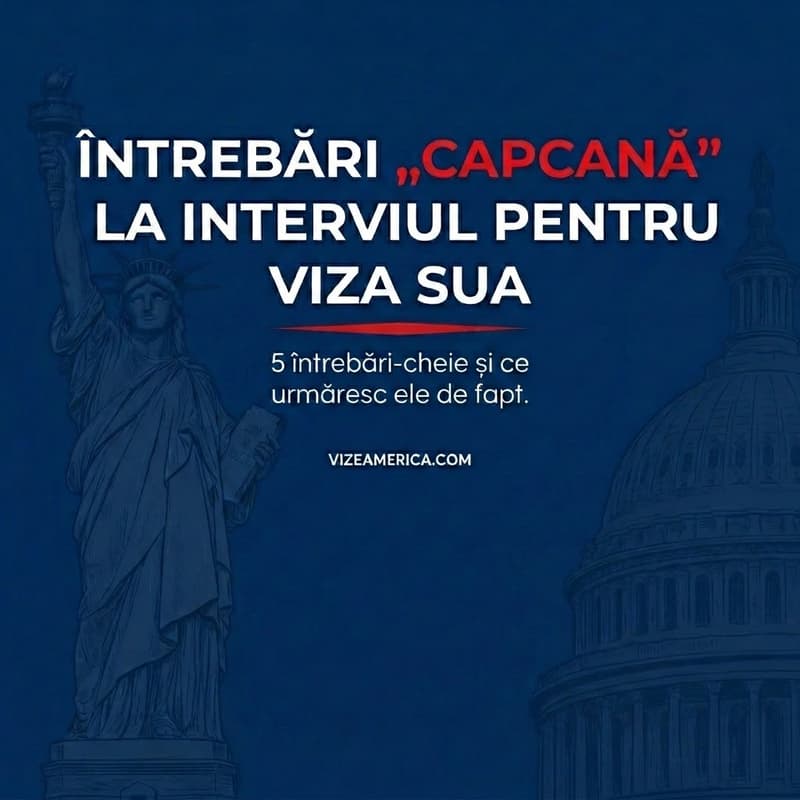 Cover Image for ÎNTREBĂRI „CAPCANĂ” LA INTERVIUL PENTRU VIZA SUA