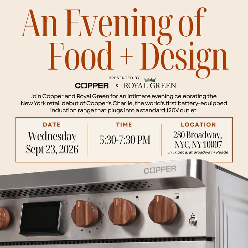 Cover Image for An Evening of Food + Design with Copper & Royal Green