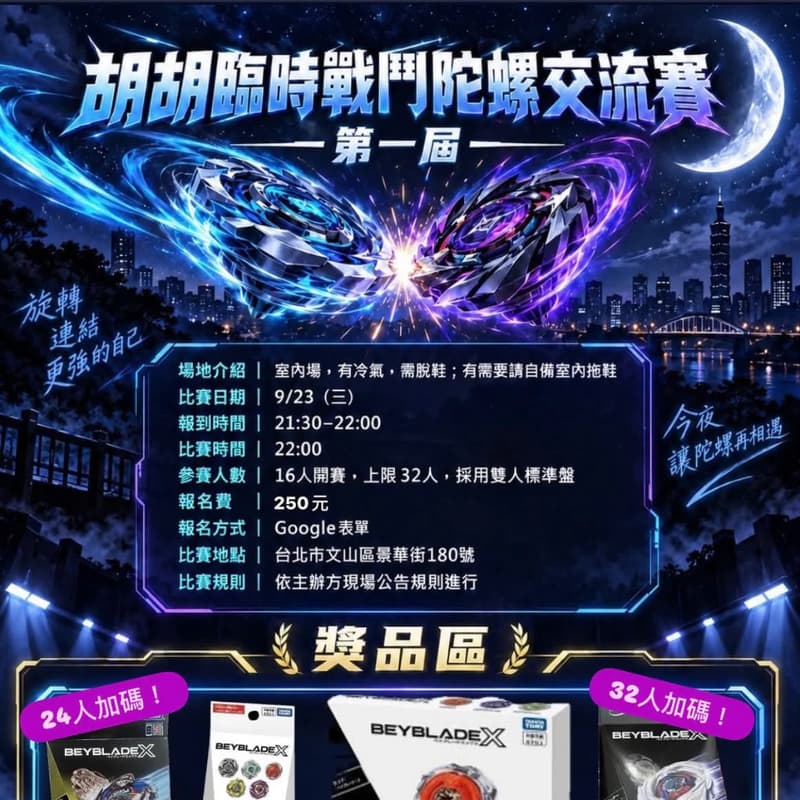 Cover Image for 胡胡臨時戰鬥陀螺交流賽第一屆