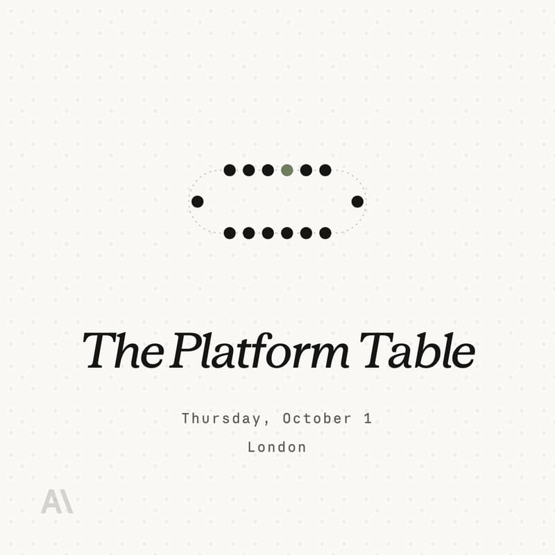 Cover Image for The Platform Table // LDN.1
