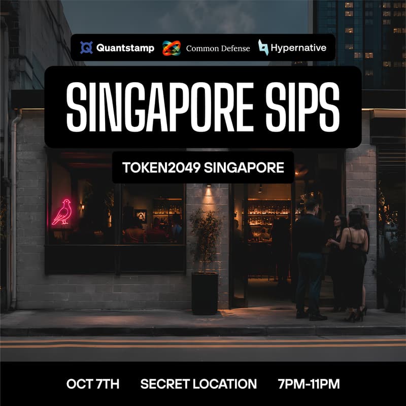 Cover Image for Quantstamp x Common Defense x Hypernative | Singapore Sips | TOKEN2049 Singapore