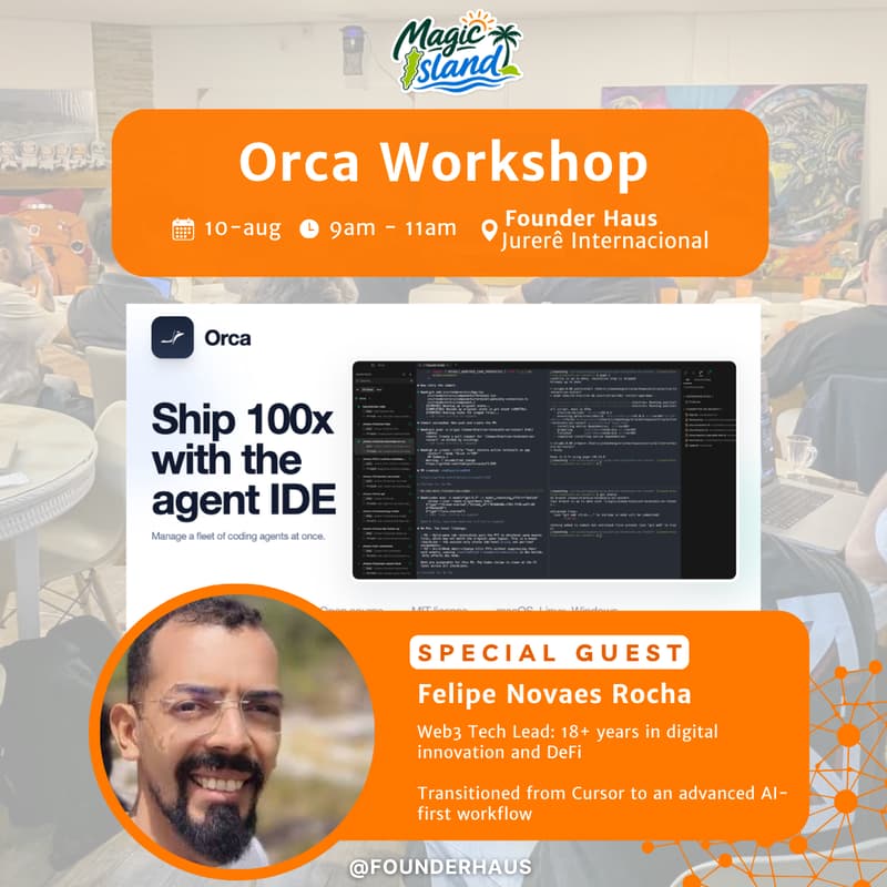 Cover Image for Orca IDE Workshop Session + Magic Island Healthy Founder Breakfast