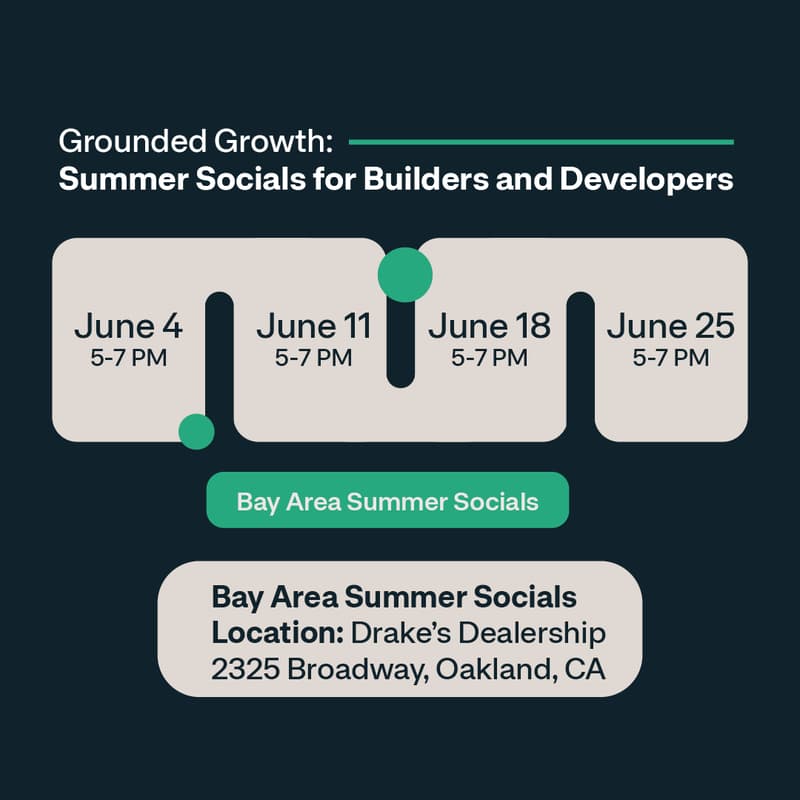 Cover Image for Grounded Growth: Summer Socials for Builders and Developers