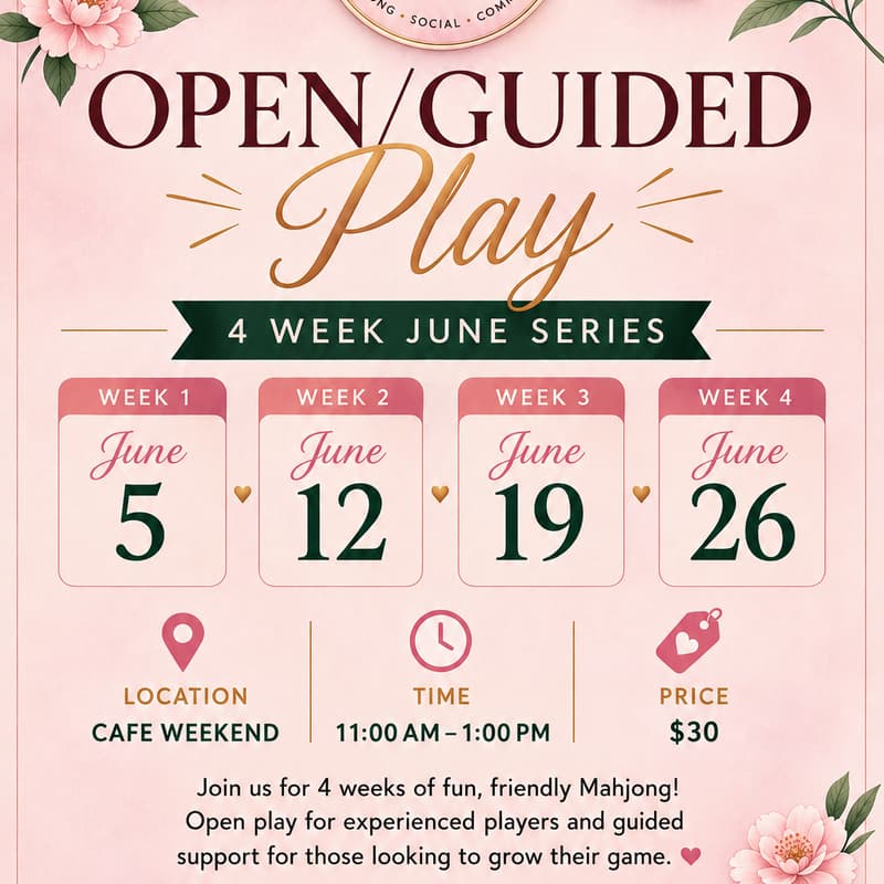 Cover Image for Bergen Mahj Open/Guided Play