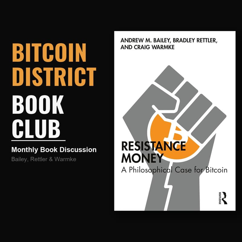 Cover Image for Bitcoin Book Club: Resistance Money