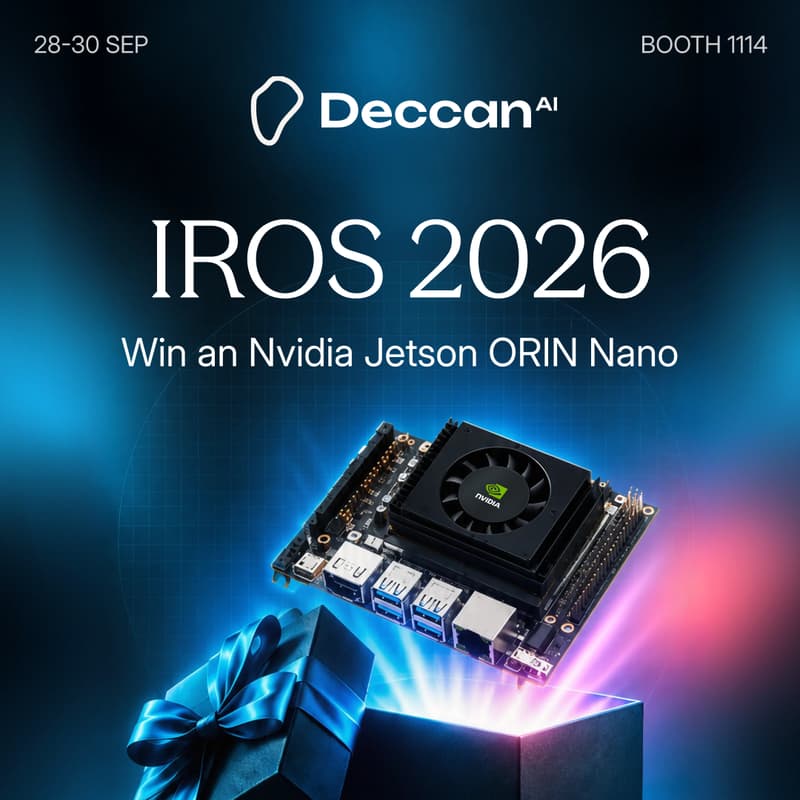 Cover Image for Meet the Deccan AI team @ IROS 2026 | Booth 1114