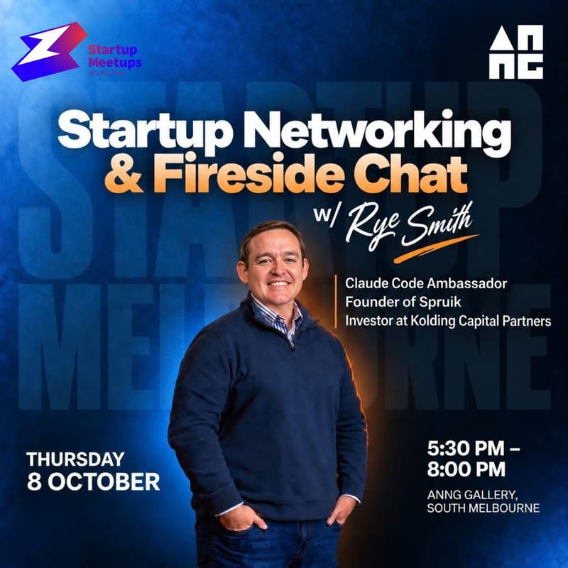 Cover Image for Startup Networking⚡& Fireside Chat w/ Rye Smith (Claude Ambassador, Founder & Investor