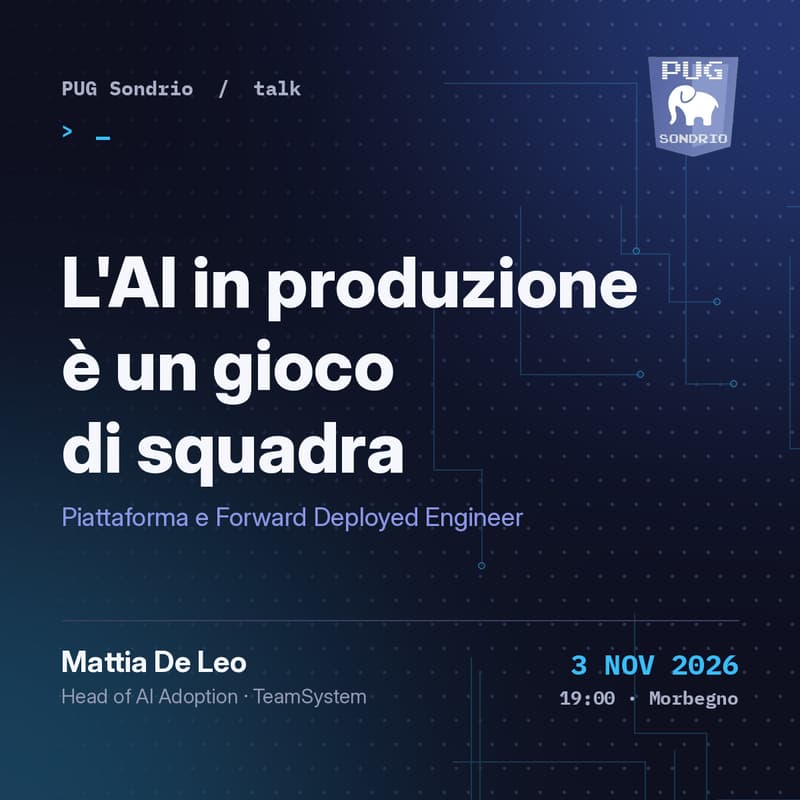 Cover Image for L’AI in produzione è un gioco di squadra: piattaforma e Forward Deployed Engineer