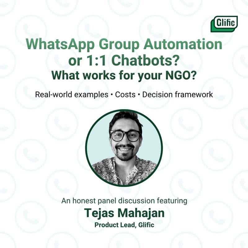 Cover Image for WhatsApp Groups vs. 1:1 Chatbots for NGOs: Which Should You Use?