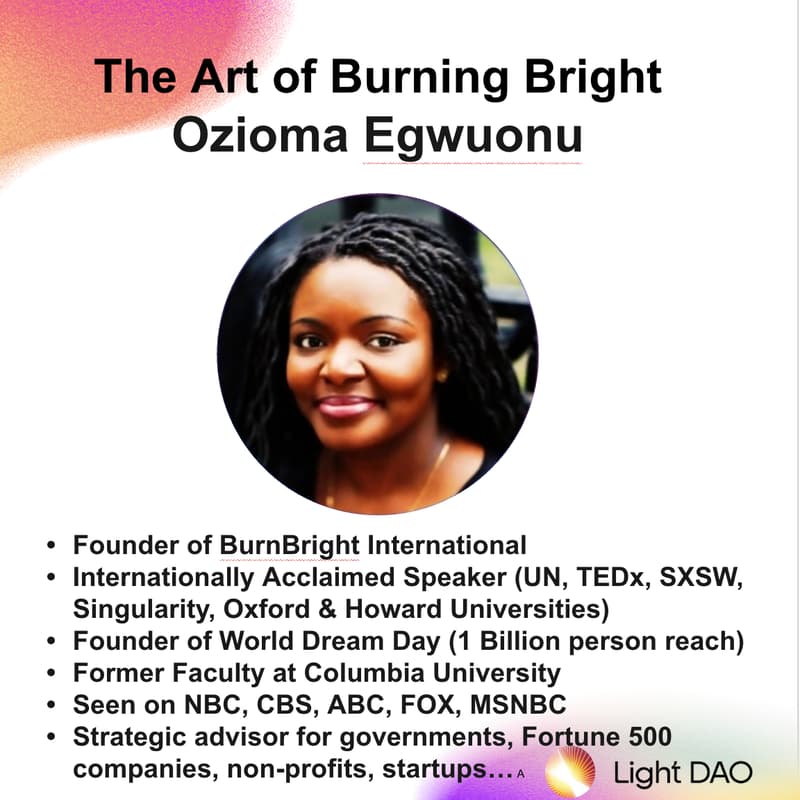 Cover Image for Light Dao Salon: The Art of Burning Bright with Ozioma Egwuonwu (Lisbon)