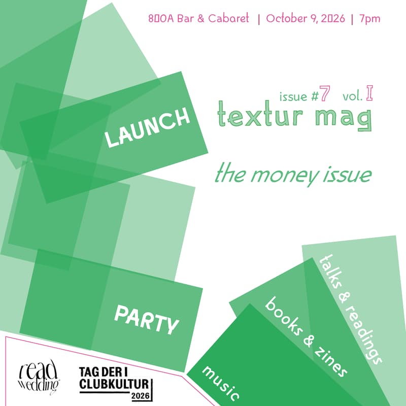 Cover Image for Book Launch: textur mag, issue #7, vol. 1
