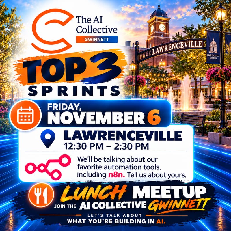 Cover Image for Lunch In Lawrenceville Meetup (w/ The AI Collective)