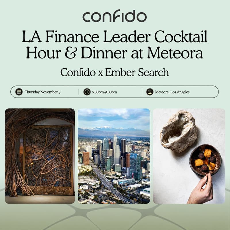 Cover Image for CPG Finance Leaders Dinner with Confido & Ember Search
