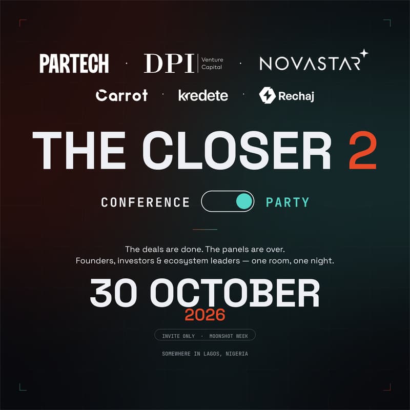 Cover Image for THE CLOSER 2 by Partech, Novastar, DPI VC, Carrot, Kredete and Rechaj