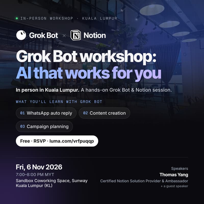 Cover Image for Become AI-Native with Grokbot x Notion