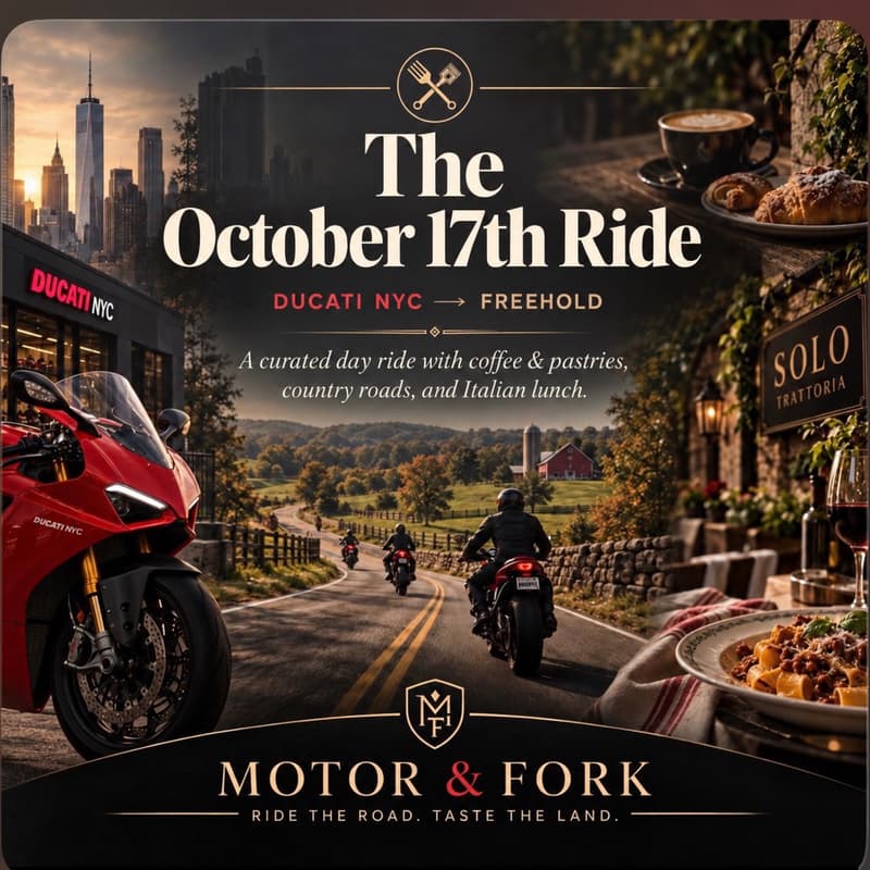 Cover Image for Aperitivo Italo-Americano Western Monmouth Co. Italian Food Ride. Postponed To October 17th