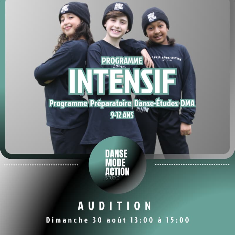 Cover Image for Auditions Programme Intensif 9-12 ans