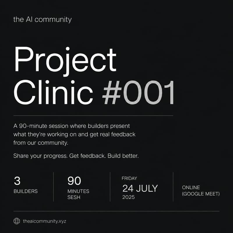 Cover Image for the AI community: Project Clinic 001 - Bahasa Indonesia