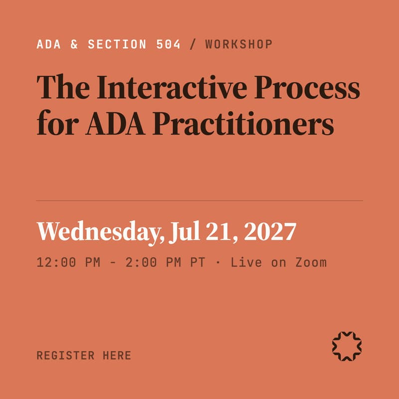 Cover Image for The interactive process for ADA practitioners.