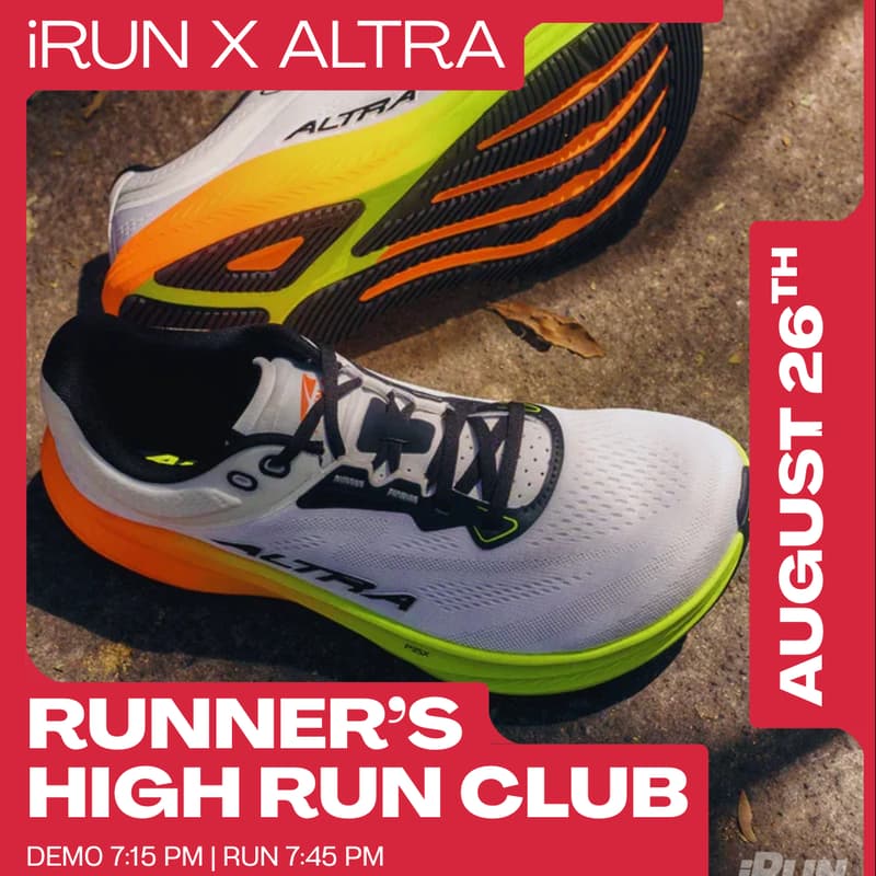 Cover Image for iRun x Altra Demo with Runner's High Run Club