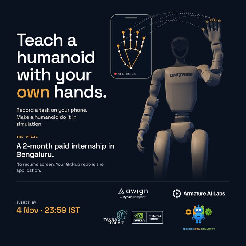 Cover Image for Humanoid Challenge: Teach a Humanoid With Your Own Hands [Online]