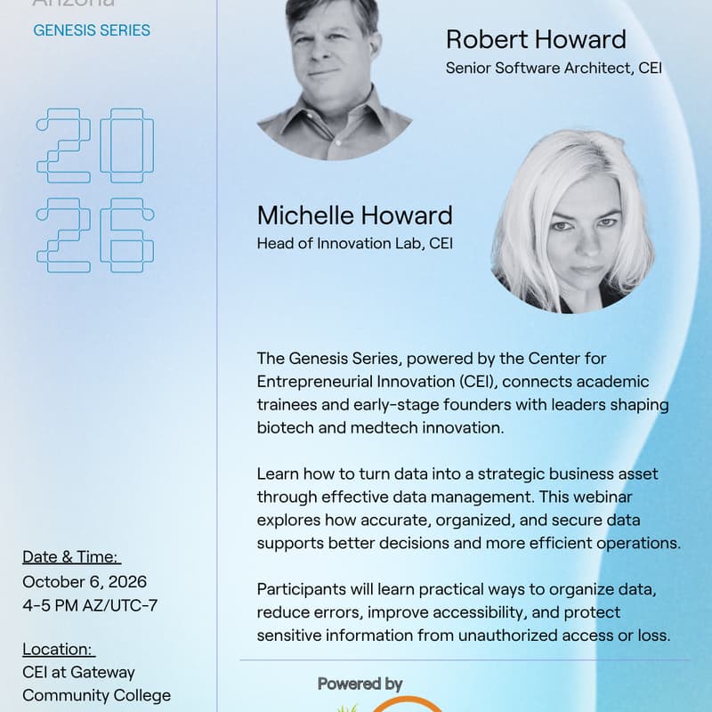 Cover Image for Nucleate Arizona Genesis Series - Data Management for Biotech and MedTech Innovation