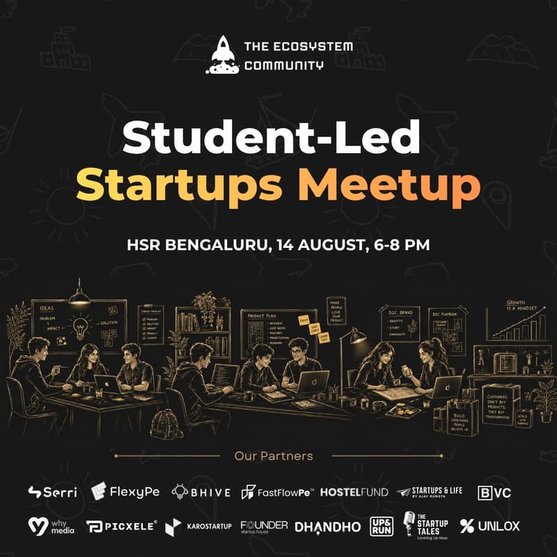 Cover Image for Student-Led Startups Meetup | Bengaluru