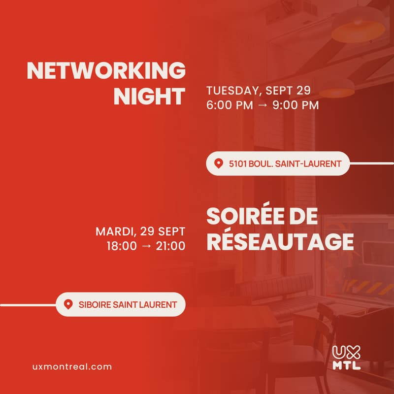 Cover Image for UX Montréal Networking Night