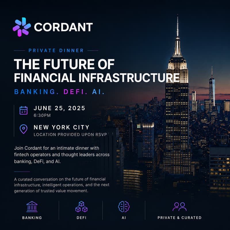 Cover Image for Cordant Pre-Launch Dinner: NYC Stop