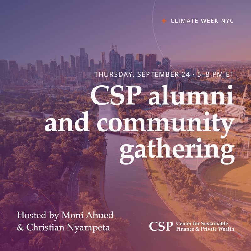 Cover Image for CSP Alumni & Community Gathering during NY Climate Week