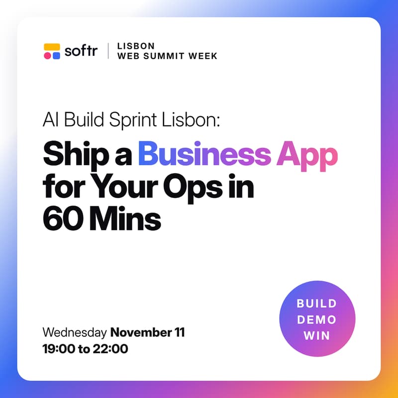 Cover Image for AI Build Sprint Lisbon: Ship a Business App for Your Ops in 60 Mins