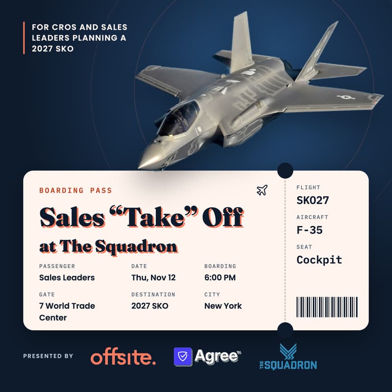 Cover Image for Sales “Take” Off: An Evening for Sales Leaders at The Squadron | New York, NY