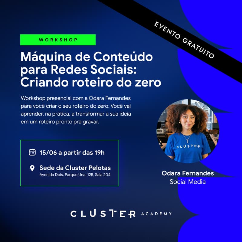 Cover Image for Workshop - Máquinha de Conteúdo para Redes Sociais : Criando roteiro do zero