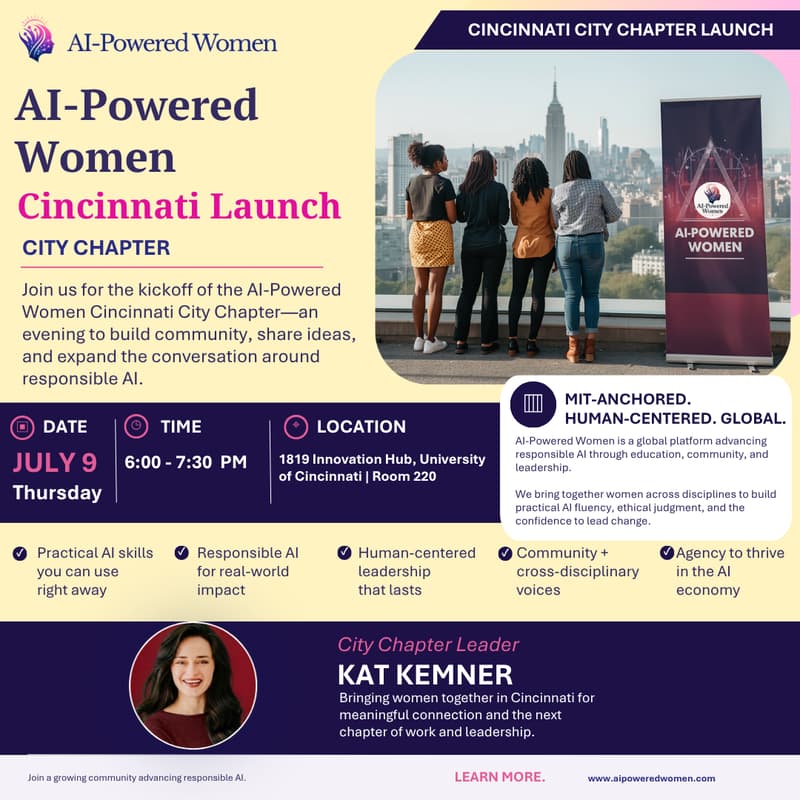 Cover Image for AI-Powered Women Cincinnati City Chapter Launch