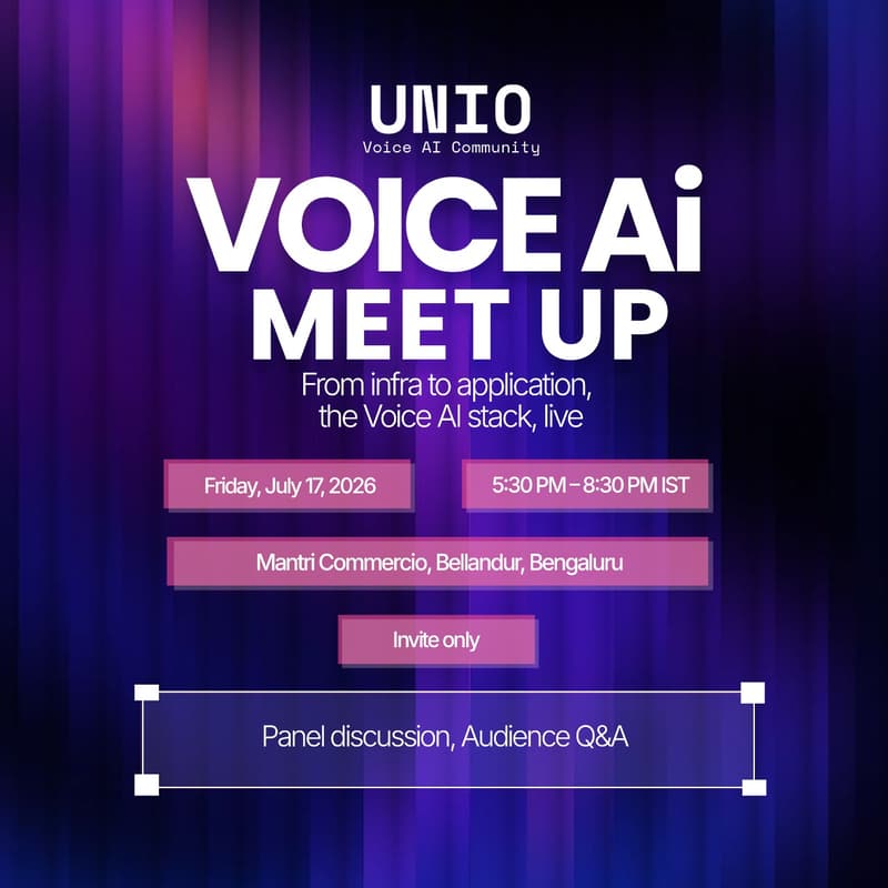 Cover Image for Unio VoiceAI Room - From Infra to Application, The Voice AI stack, Live.