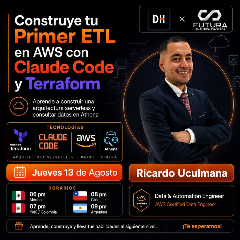 Cover Image for Construye tu primer ETL Serverless en AWS con Claude Code y Terraform
