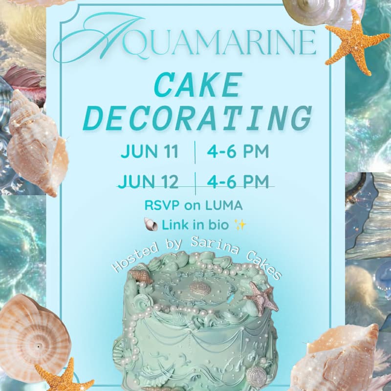 Cover Image for 🫧Aquamarine Cake Decorating🐚