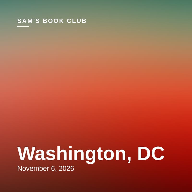 Cover Image for Sam's Book Club — DC Stop