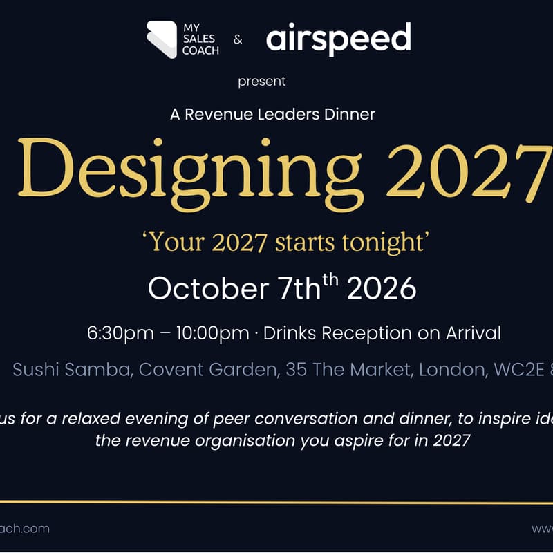 Cover Image for Designing 2027 - A Revenue Leaders Dinner.
