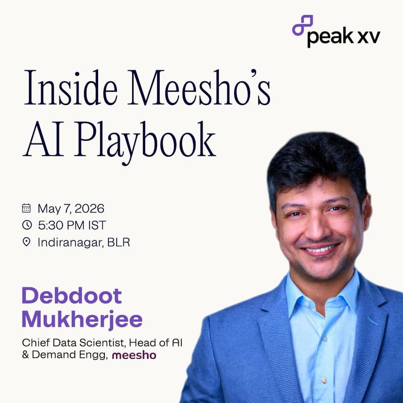 Cover Image for Meesho & Peak XV: Decoding Meesho's AI Playbook | Debdoot Mukherjee, Chief AI Scientist