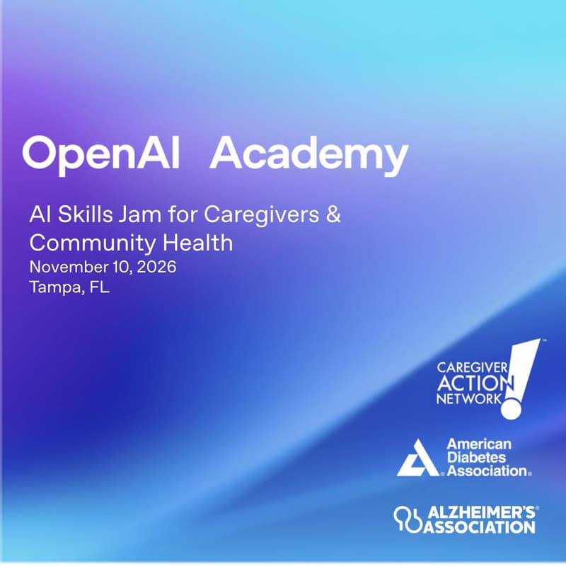 Cover Image for AI Skills Jam for Caregivers & Community Health - Tampa, FL