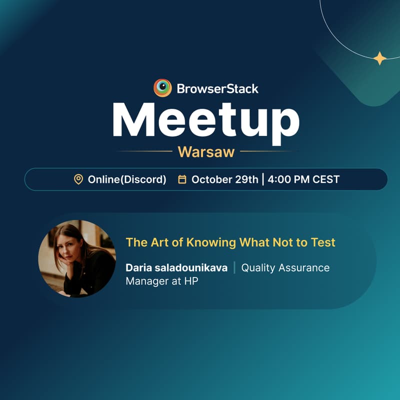 Cover Image for BrowserStack QA Workshop Warsaw: The Art of Knowing What Not to Test