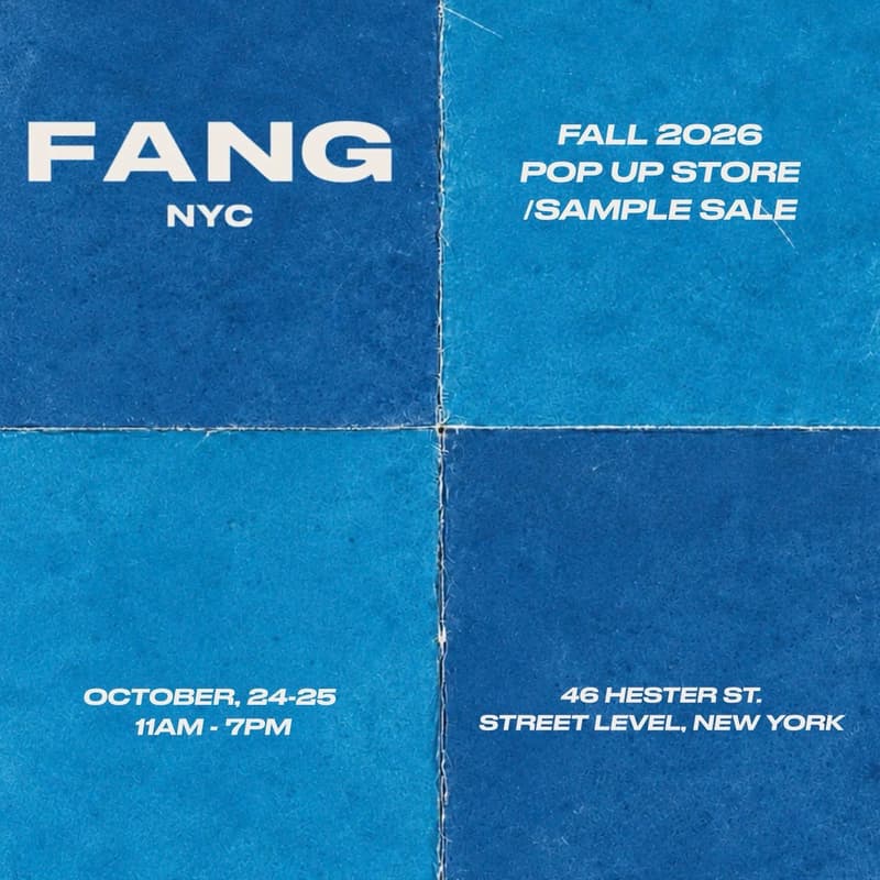 Cover Image for FANG NYC POP UP SHOP/SAMPLE SALE