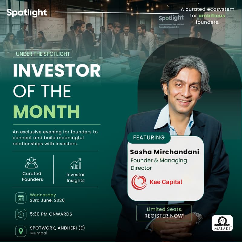 Cover Image for Investor of the Month Featuring Sasha Mirchandani, Founder & Managing Director- Kae Capital