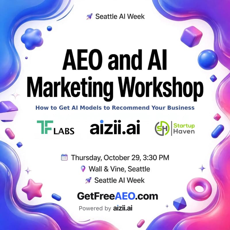 Cover Image for AEO and AI Marketing Workshop: How to Get AI Models to Recommend Your Business