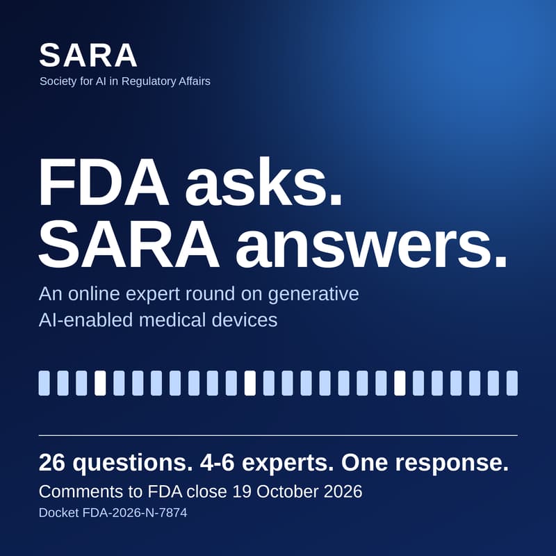 Cover Image for SARA Expert Round: Our Answer to FDA on Generative AI-Enabled Medical Devices