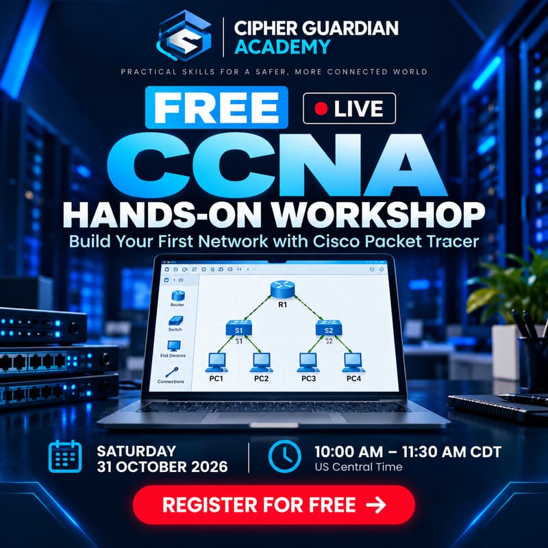 Cover Image for FREE Live CCNA Hands-On Workshop | Cisco Packet Tracer