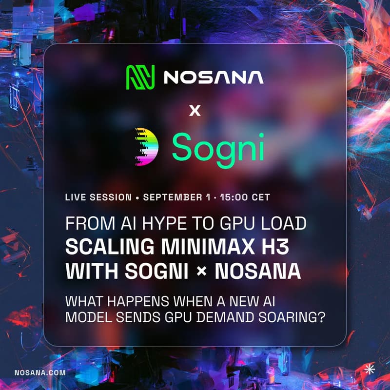 Cover Image for From AI Hype to GPU Load: Scaling MiniMax H3 with Sogni × Nosana