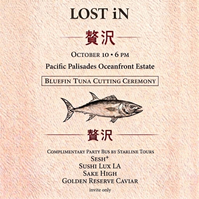 Cover Image for LOST iN Supper Club Reserve: Live Bluefin Tuna Cutting Ceremony (+ free party bus by Starline)